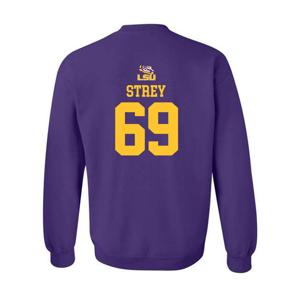 LSU - NCAA Football : Darrin Strey - Replica Shersey Crewneck Sweatshirt-1