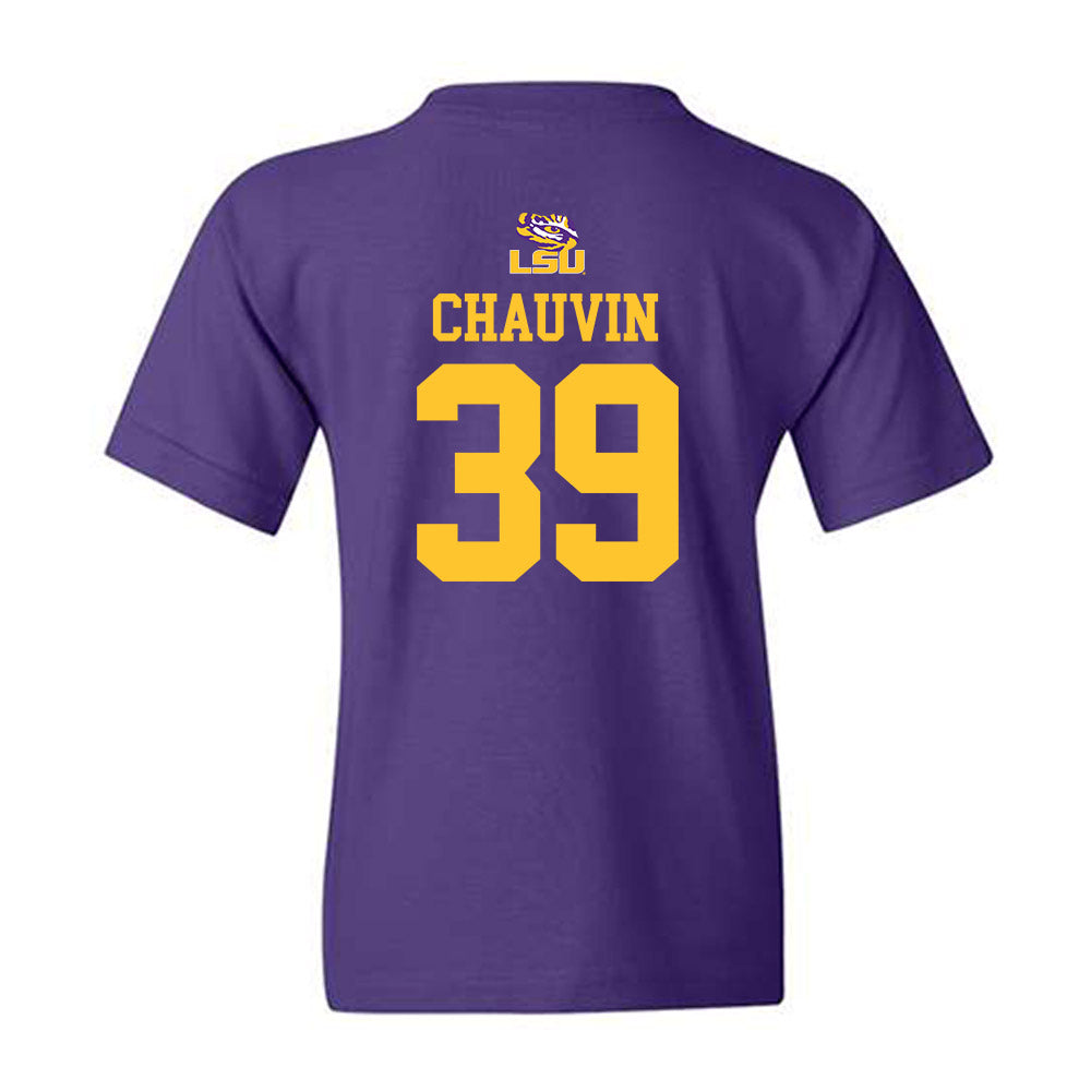 LSU - NCAA Football : Reid Chauvin - Replica Shersey Youth T-Shirt-1
