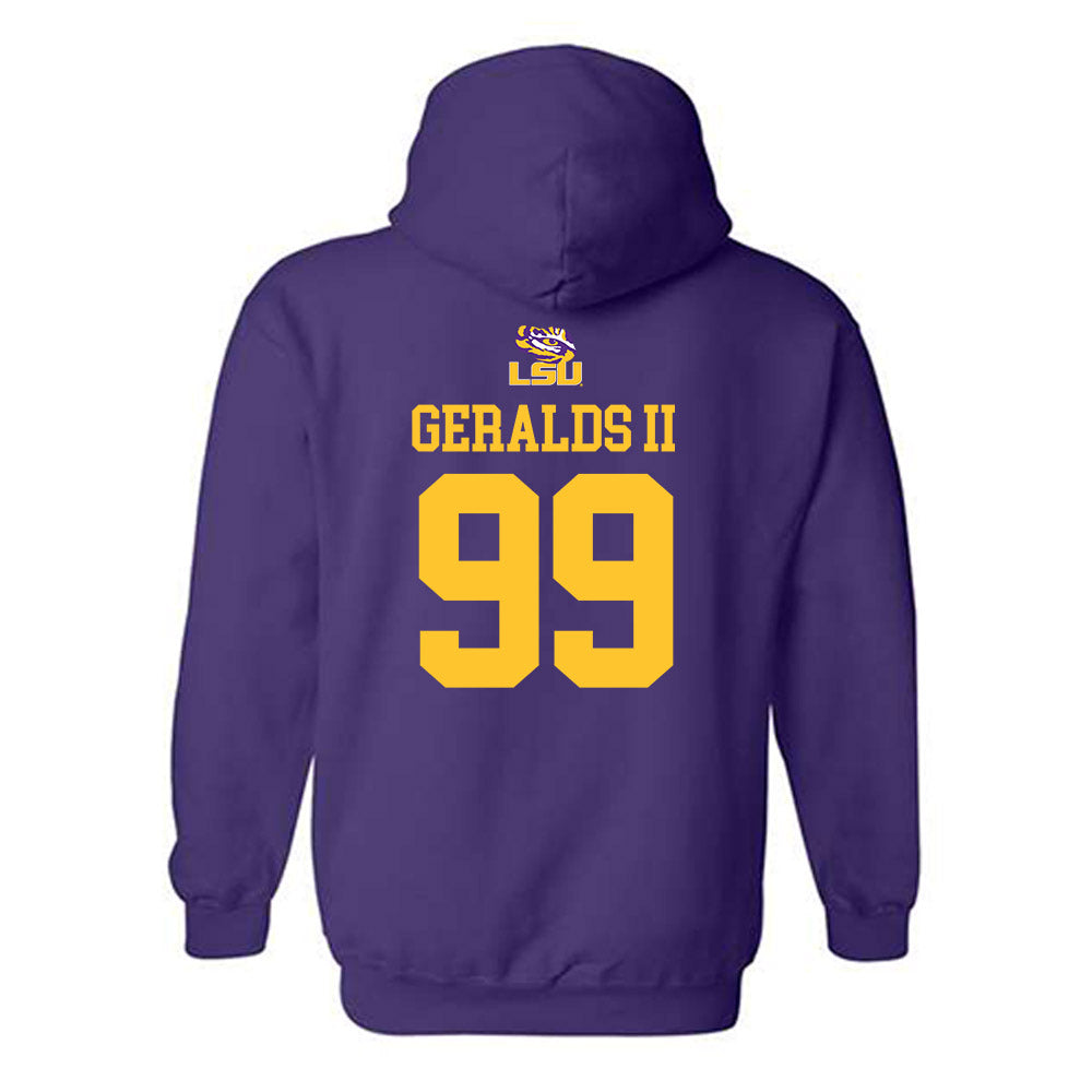 LSU - NCAA Football : Daverin Geralds II - Replica Shersey Hooded Sweatshirt-1