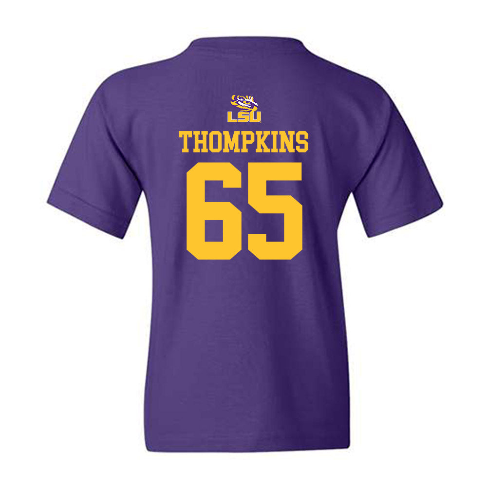 LSU - NCAA Football : Sean Thompkins - Replica Shersey Youth T-Shirt-1