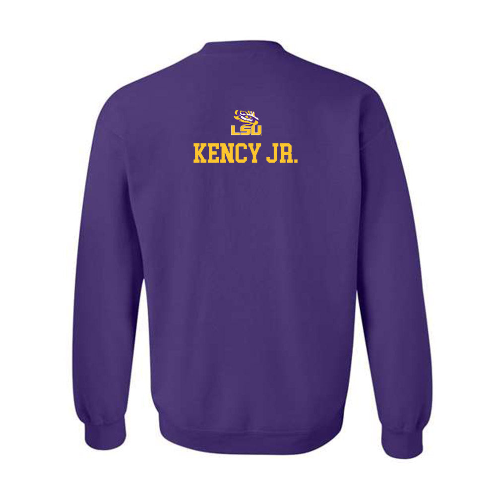 LSU - NCAA Football : David Kency Jr. - Replica Shersey Crewneck Sweatshirt-1