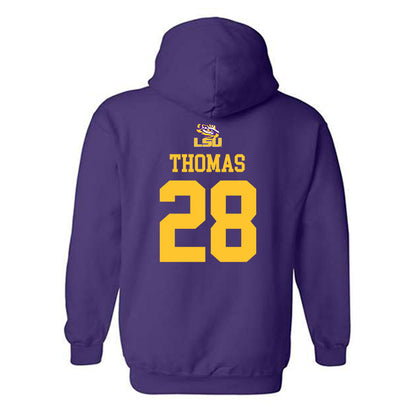 LSU - NCAA Football : Jhase Thomas - Replica Shersey Hooded Sweatshirt-1
