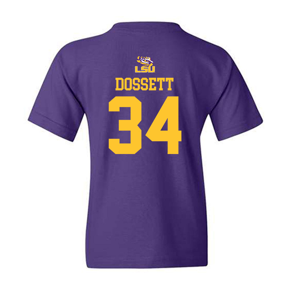 LSU - NCAA Football : Mason Dossett - Replica Shersey Youth T-Shirt-1