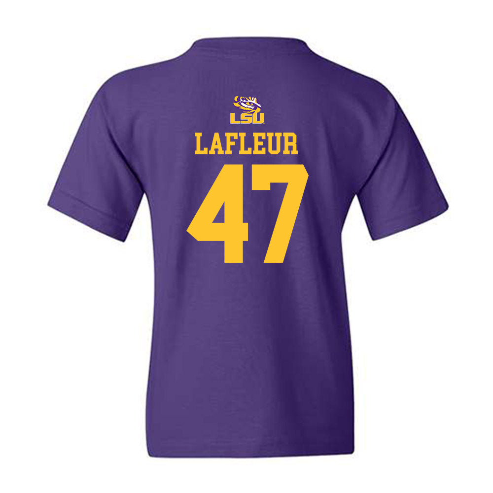 LSU - NCAA Football : JD LaFleur - Replica Shersey Youth T-Shirt-1