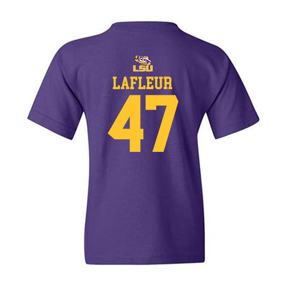 LSU - NCAA Football : JD LaFleur - Replica Shersey Youth T-Shirt-1