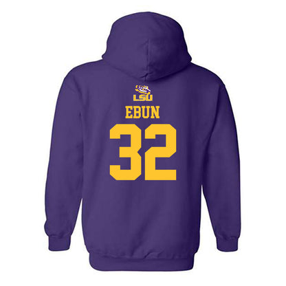 LSU - NCAA Football : Joseph Ebun - Replica Shersey Hooded Sweatshirt-1