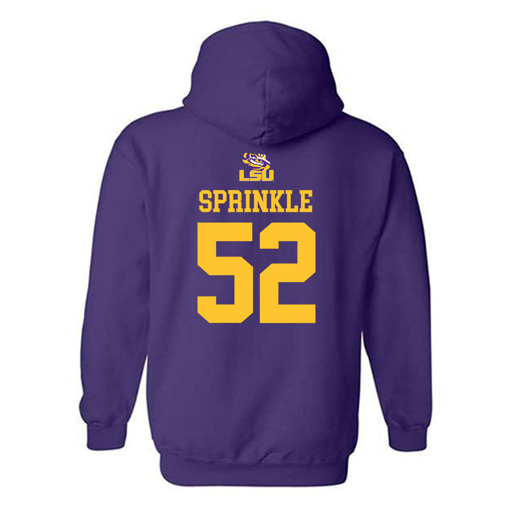 LSU - NCAA Football : Jaquan Sprinkle - Replica Shersey Hooded Sweatshirt-1