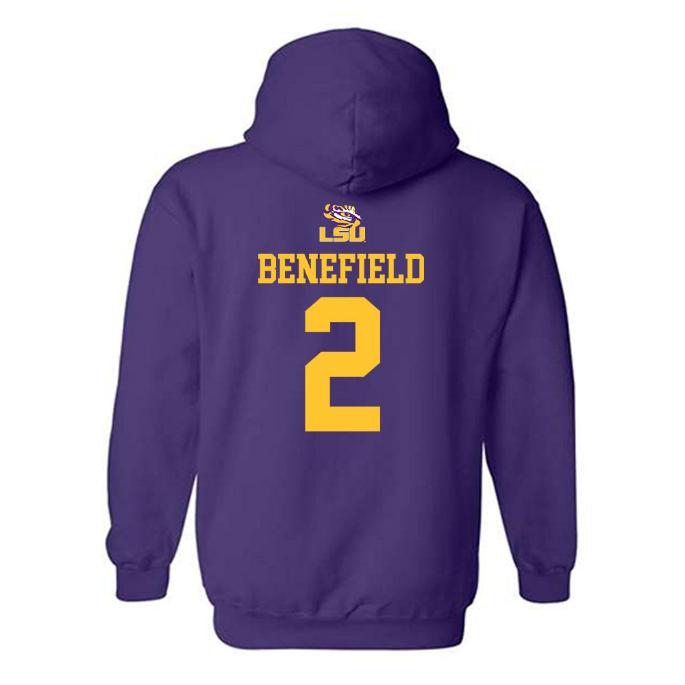 LSU - NCAA Football : Ty Benefield - Replica Shersey Hooded Sweatshirt-1