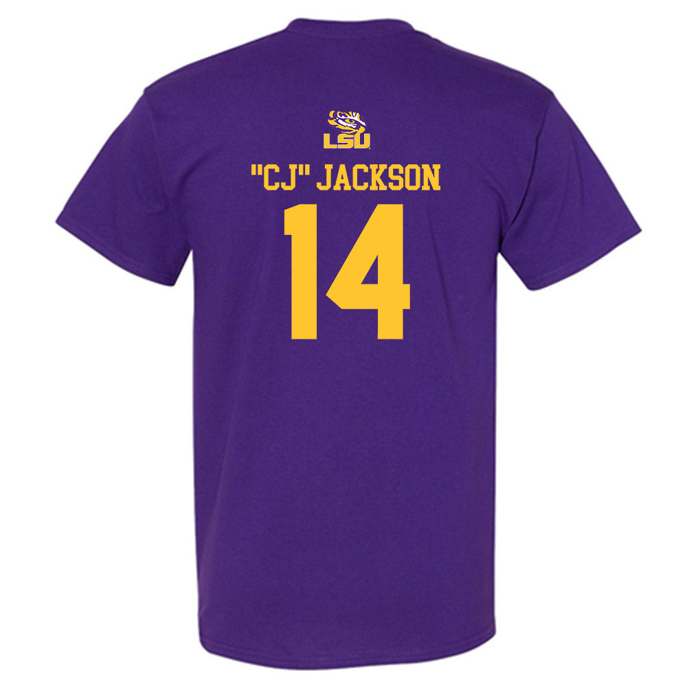 LSU - NCAA Football : Christopher "CJ" Jackson - Replica Shersey T-Shirt-1