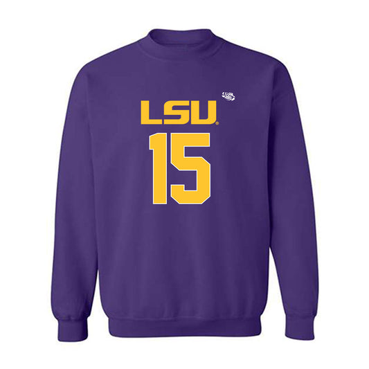 LSU - NCAA Football : Phillip Wright III - Replica Shersey Crewneck Sweatshirt-0