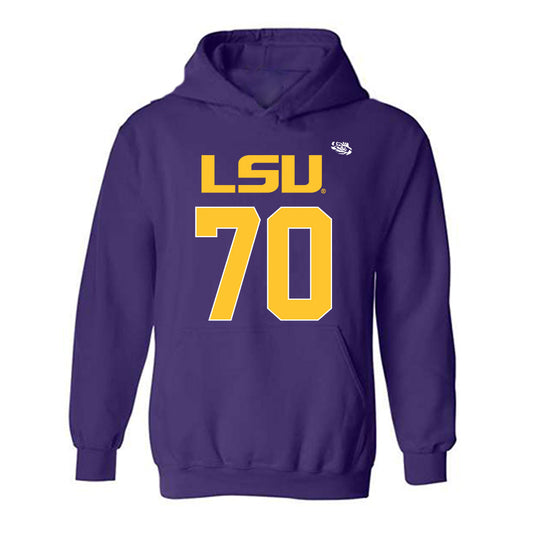 LSU - NCAA Football : Devin Harper - Replica Shersey Hooded Sweatshirt-0