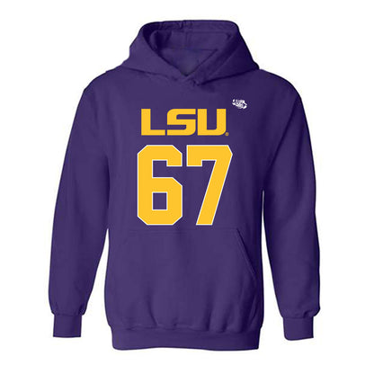 LSU - NCAA Football : Bo Bordelon - Replica Shersey Hooded Sweatshirt-0