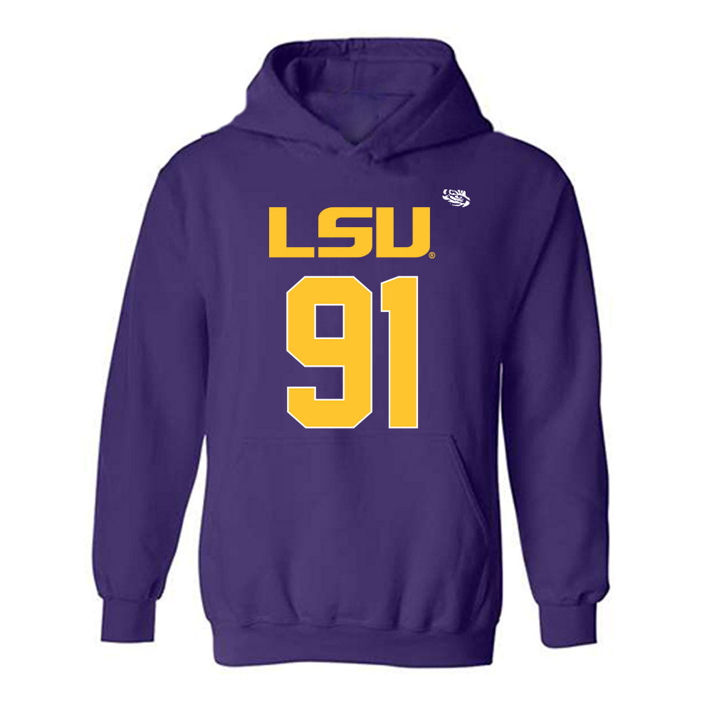 LSU - NCAA Football : Trenton Henderson - Replica Shersey Hooded Sweatshirt-0