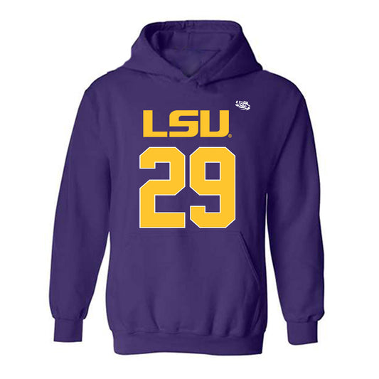 LSU - NCAA Football : Caden Durham - Replica Shersey Hooded Sweatshirt-0