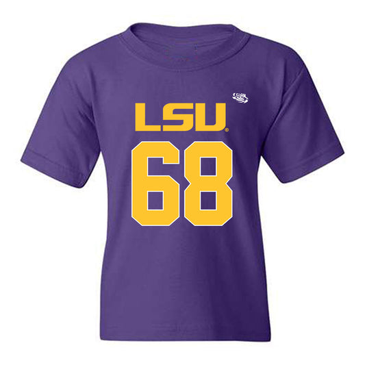 LSU - NCAA Football : Brett Bordelon - Replica Shersey Youth T-Shirt-0