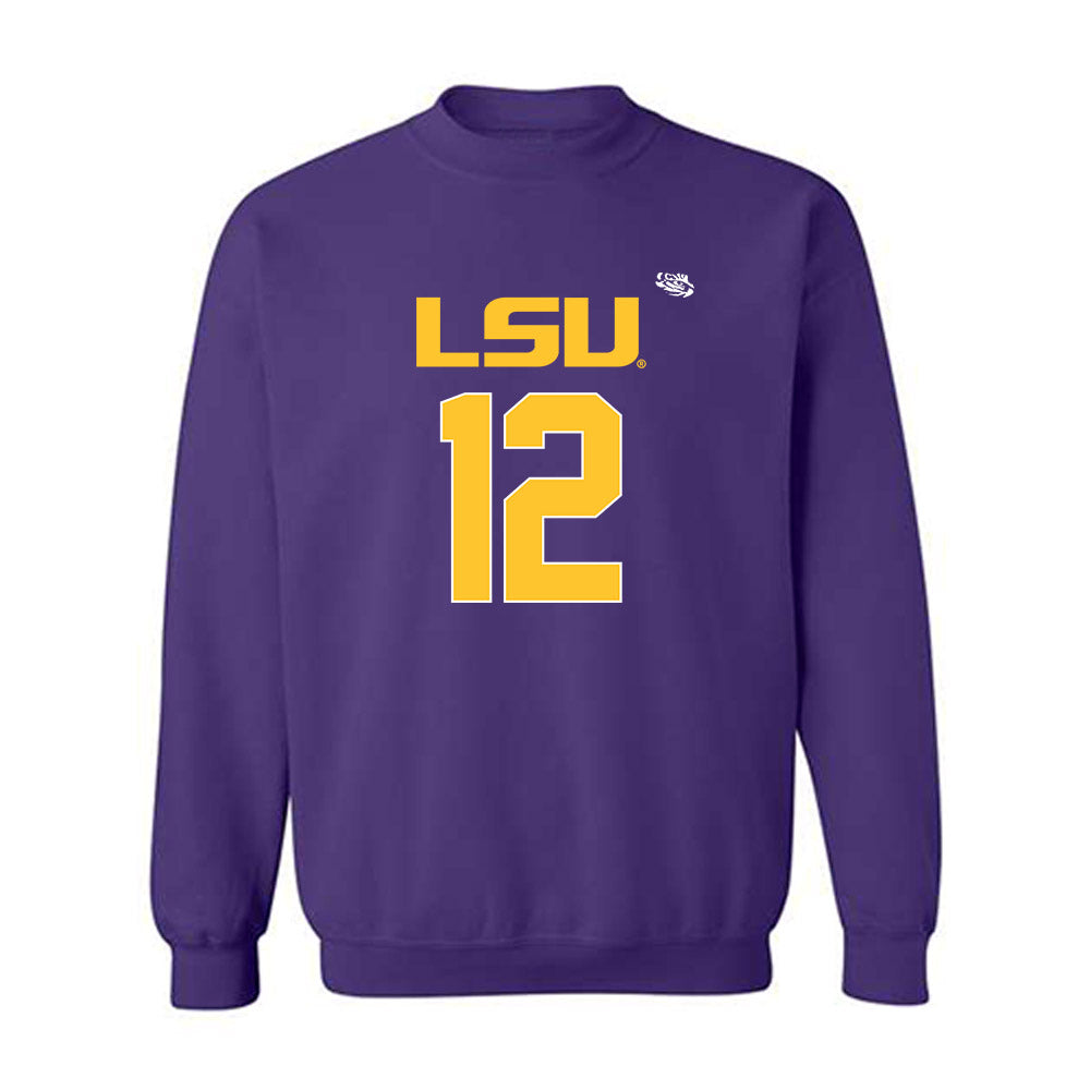 LSU - NCAA Football : Malachi Thomas - Replica Shersey Crewneck Sweatshirt-0