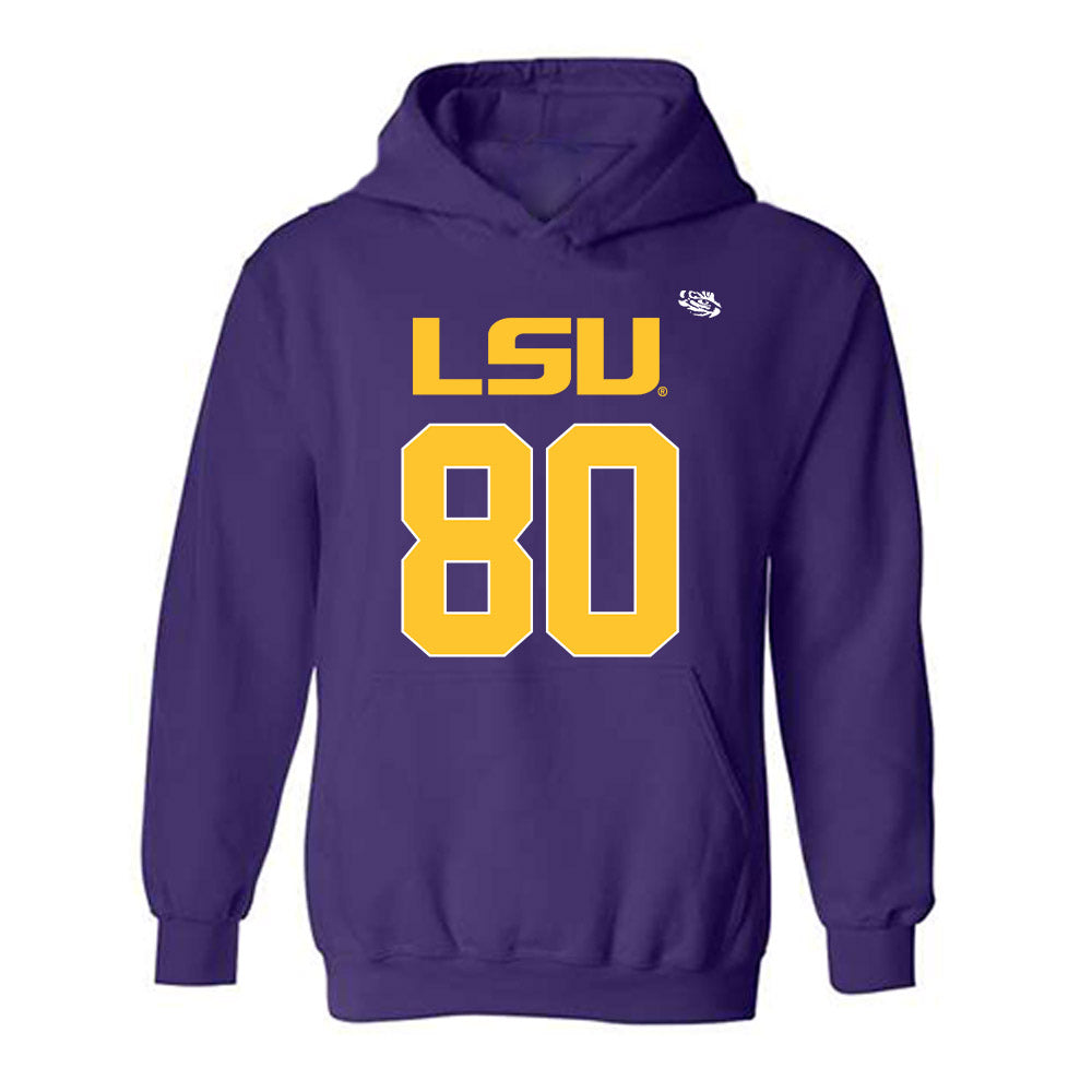 LSU - NCAA Football : Scott Starzyk - Replica Shersey Hooded Sweatshirt-0