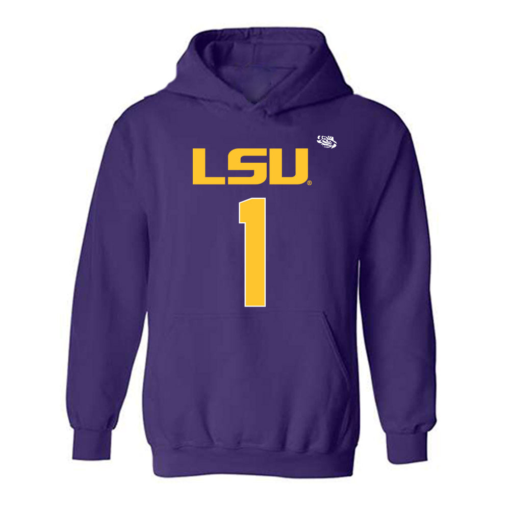 LSU - NCAA Football : Princewill Umanmielen - Replica Shersey Hooded Sweatshirt-0