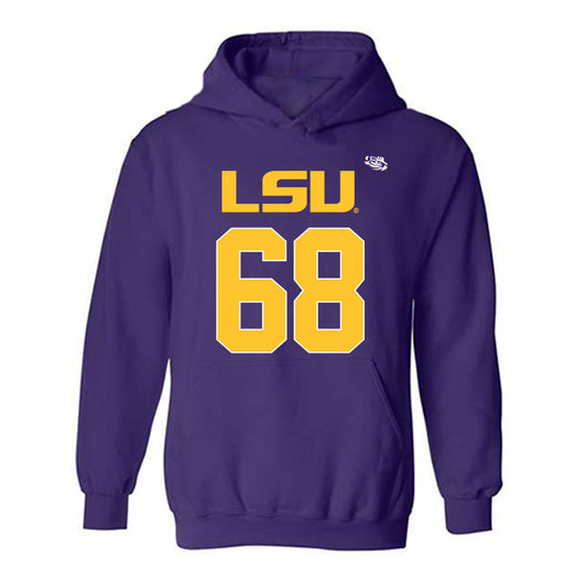 LSU - NCAA Football : Brett Bordelon - Replica Shersey Hooded Sweatshirt-0