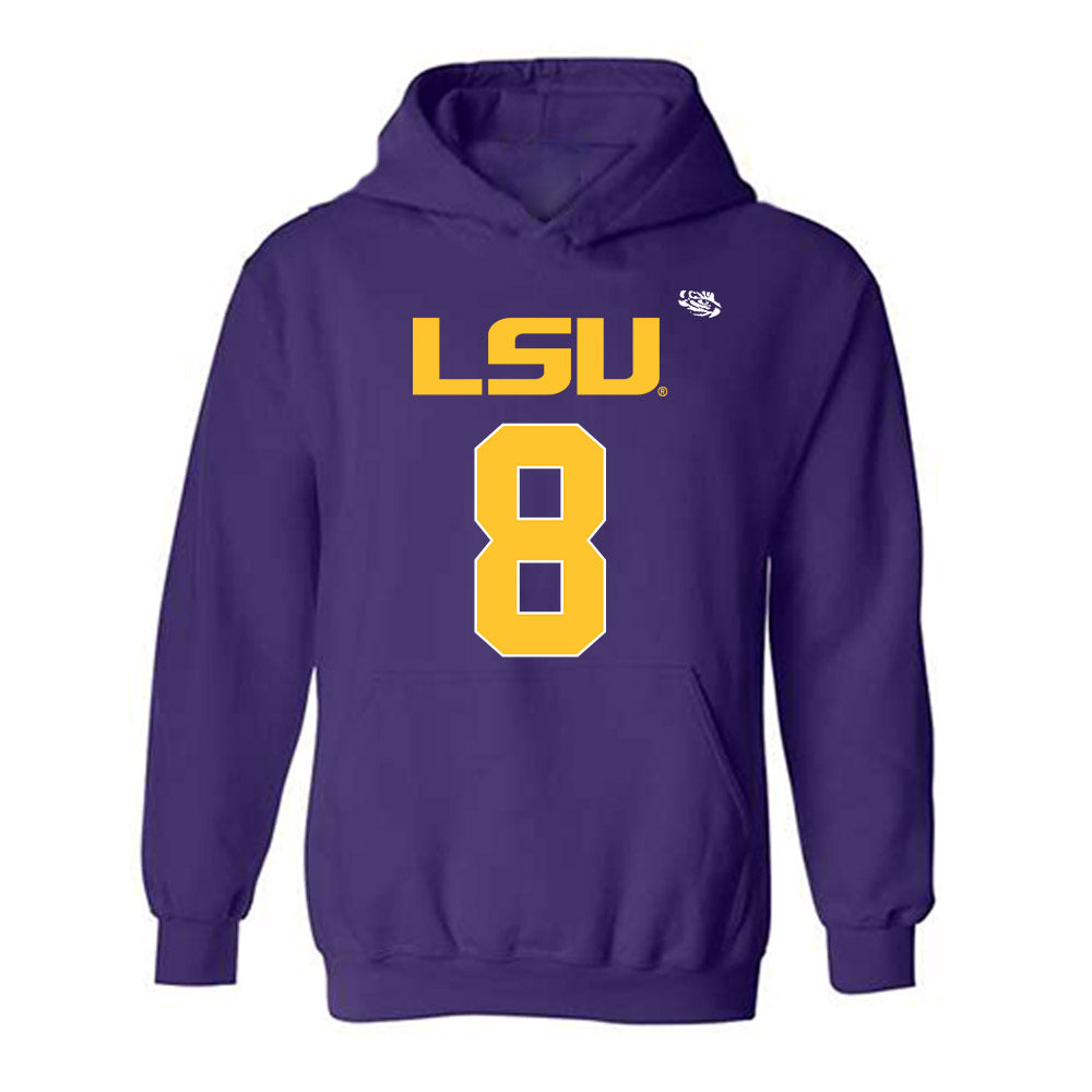 LSU - NCAA Football : Jujuan Johnson - Replica Shersey Hooded Sweatshirt-0