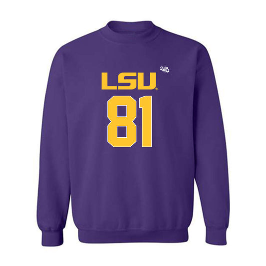 LSU - NCAA Football : Landon Craig - Replica Shersey Crewneck Sweatshirt-0