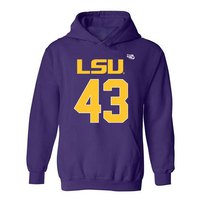 LSU - NCAA Football : Silas Hall - Replica Shersey Hooded Sweatshirt-0