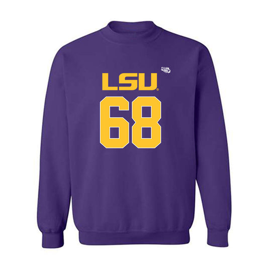 LSU - NCAA Football : Brett Bordelon - Replica Shersey Crewneck Sweatshirt-0