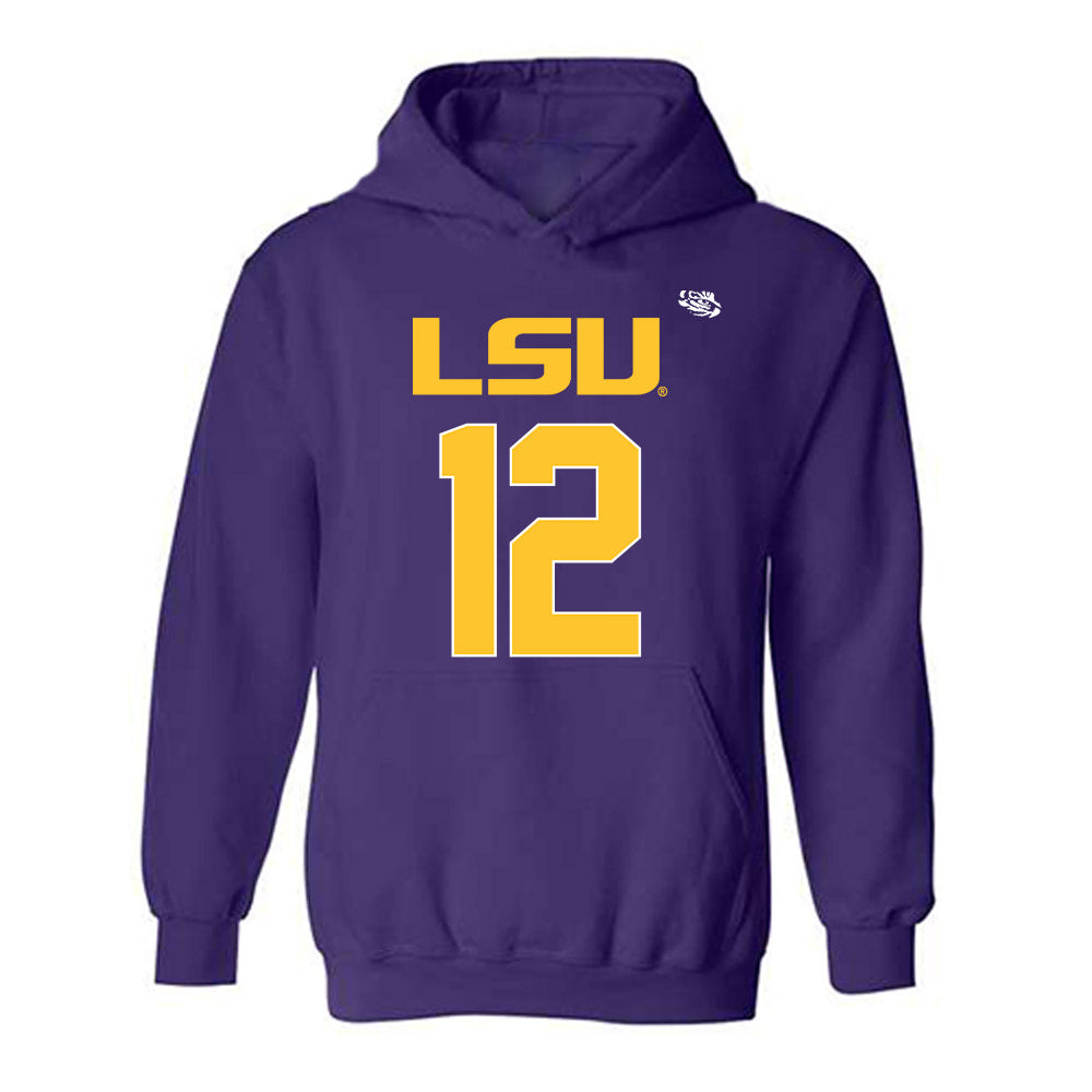 LSU - NCAA Football : Malachi Thomas - Replica Shersey Hooded Sweatshirt-0