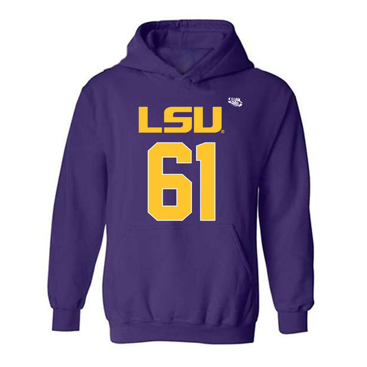 LSU - NCAA Football : Braelin Moore - Replica Shersey Hooded Sweatshirt-0
