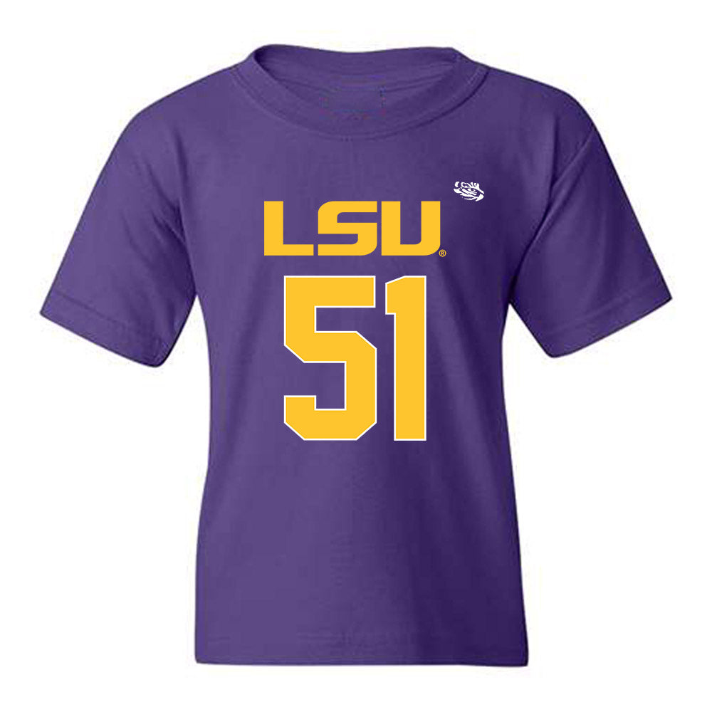 LSU - NCAA Football : Ryan Miret - Replica Shersey Youth T-Shirt-0