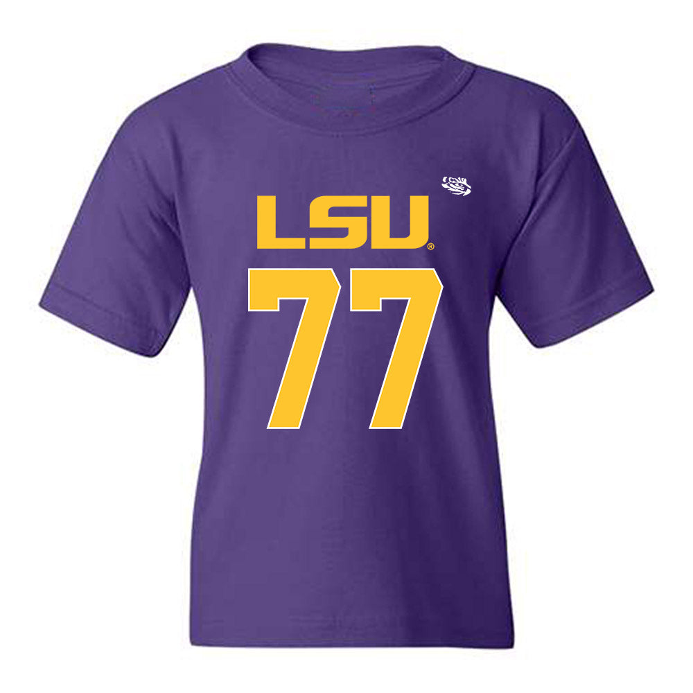 LSU - NCAA Football : Jordan Seaton - Replica Shersey Youth T-Shirt-0