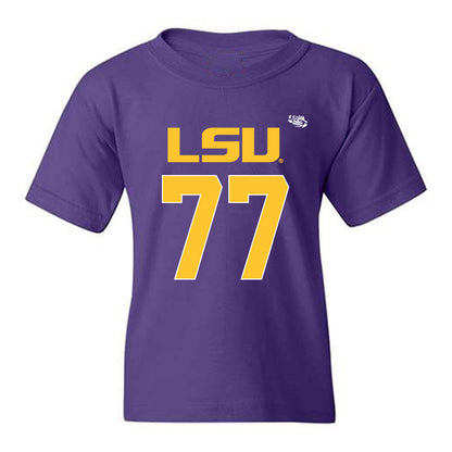 LSU - NCAA Football : Jordan Seaton - Replica Shersey Youth T-Shirt-0