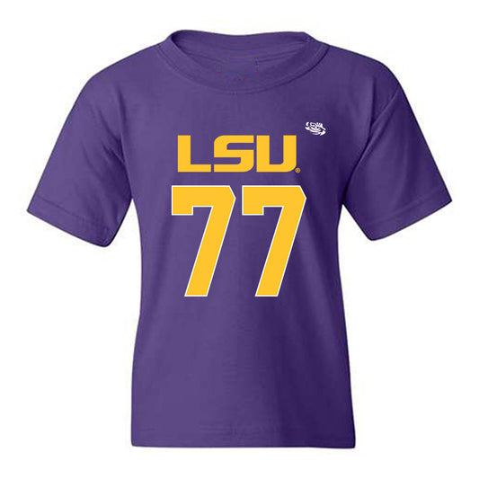 LSU - NCAA Football : Jordan Seaton - Replica Shersey Youth T-Shirt-0