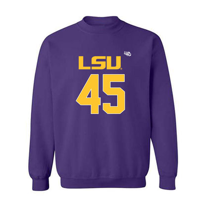 LSU - NCAA Football : Sean Perret - Replica Shersey Crewneck Sweatshirt-0