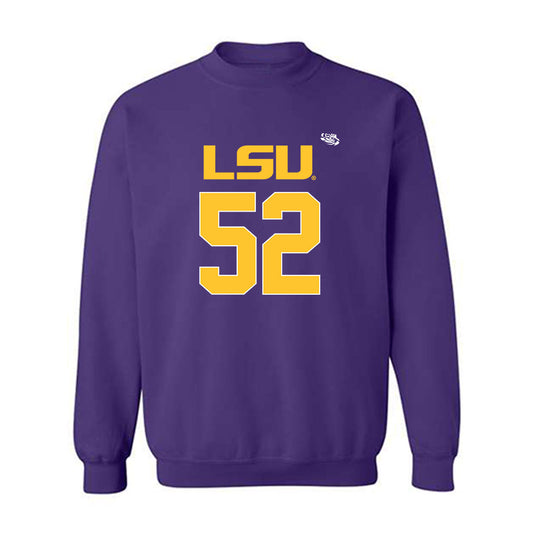 LSU - NCAA Football : Jaquan Sprinkle - Replica Shersey Crewneck Sweatshirt-0