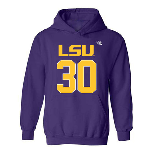LSU - NCAA Football : Charles Ross II - Replica Shersey Hooded Sweatshirt-0