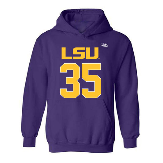 LSU - NCAA Football : Zach Weeks - Replica Shersey Hooded Sweatshirt-0