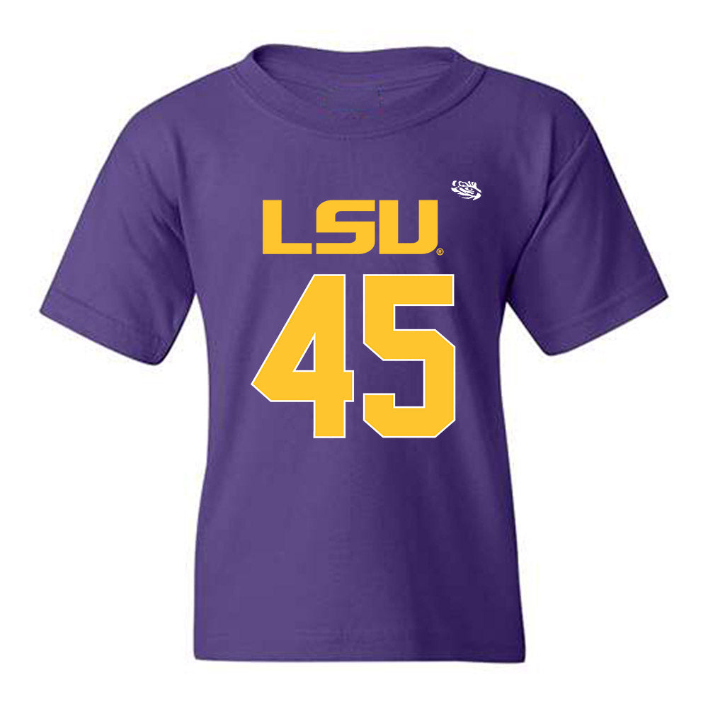 LSU - NCAA Football : Sean Perret - Replica Shersey Youth T-Shirt-0