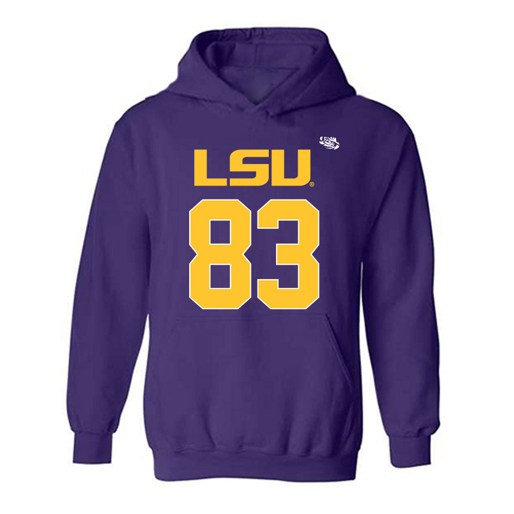 LSU - NCAA Football : Corey Barber Jr. - Replica Shersey Hooded Sweatshirt-0