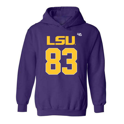 LSU - NCAA Football : Corey Barber Jr. - Replica Shersey Hooded Sweatshirt-0