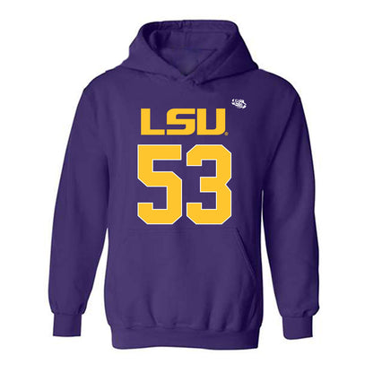 LSU - NCAA Football : Hayes Fuqua - Replica Shersey Hooded Sweatshirt-0