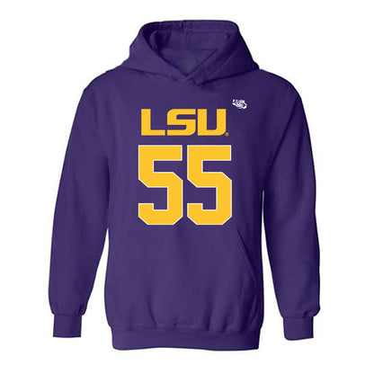 LSU - NCAA Football : Lamar Brown - Replica Shersey Hooded Sweatshirt-0