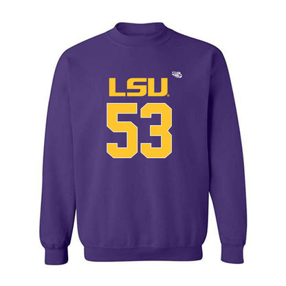 LSU - NCAA Football : Hayes Fuqua - Replica Shersey Crewneck Sweatshirt-0