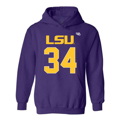 LSU - NCAA Football : Mason Dossett - Replica Shersey Hooded Sweatshirt-0