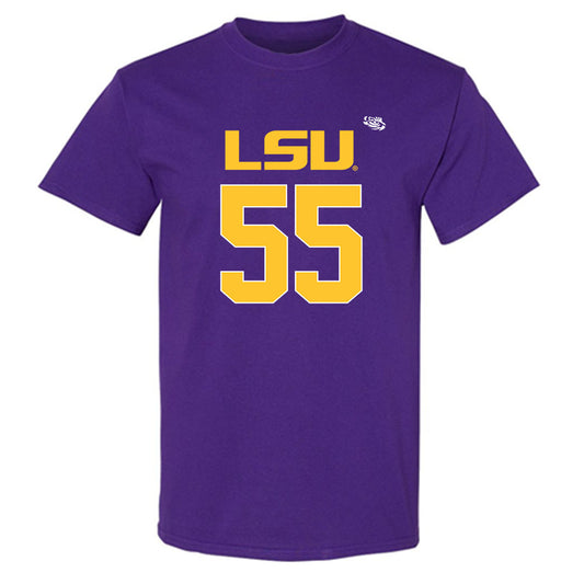 LSU - NCAA Football : Lamar Brown - Replica Shersey T-Shirt-0