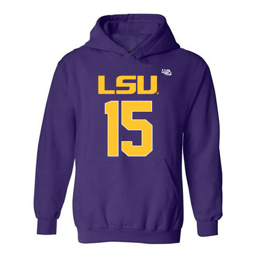 LSU - NCAA Football : Phillip Wright III - Replica Shersey Hooded Sweatshirt-0