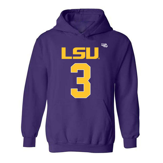LSU - NCAA Football : DJ Pickett - Replica Shersey Hooded Sweatshirt-0