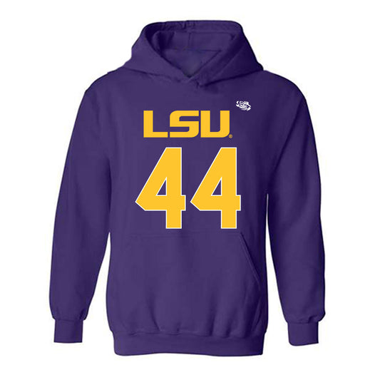 LSU - NCAA Football : Zach Grace - Replica Shersey Hooded Sweatshirt-0