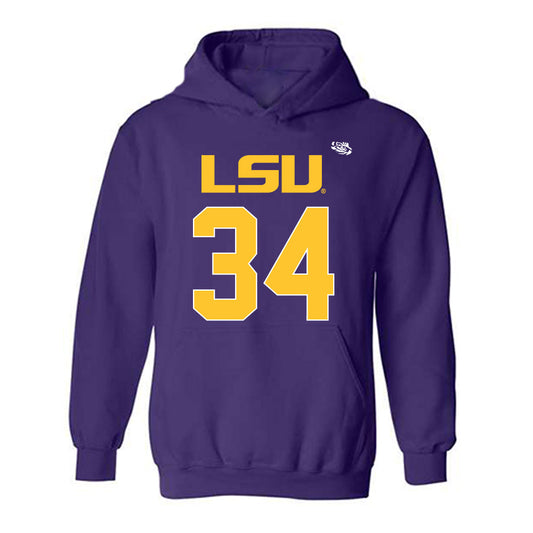 LSU - NCAA Football : Mason Dossett - Replica Shersey Hooded Sweatshirt-0