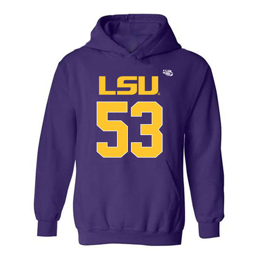 LSU - NCAA Football : Hayes Fuqua - Replica Shersey Hooded Sweatshirt-0
